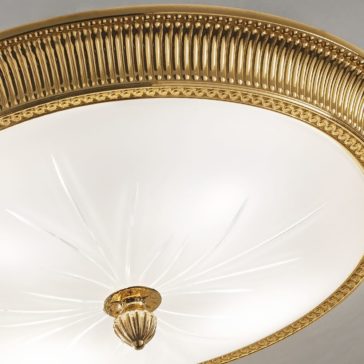 Luxury Italian Gold Plated Flush Ceiling Light Luxury Italian Gold Plated Flush Ceiling Light
