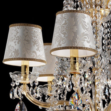 Oversized Italian Tiered Gold Plated Chandelier Luxury Italian Gold Plated Ivory Chandelier