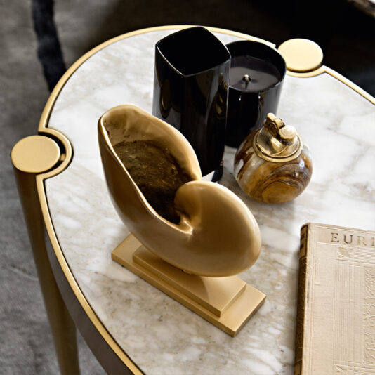 Luxury Italian Marble Brass Designer Oval Side Table Luxury Italian Marble Brass Designer Oval Side Table