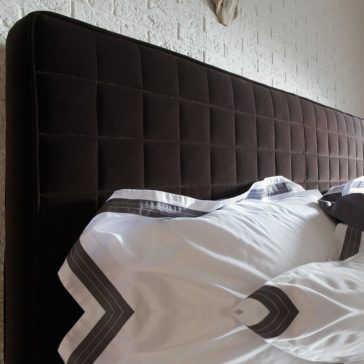 Luxury Italian Upholstered Quilted Velvet Headboard