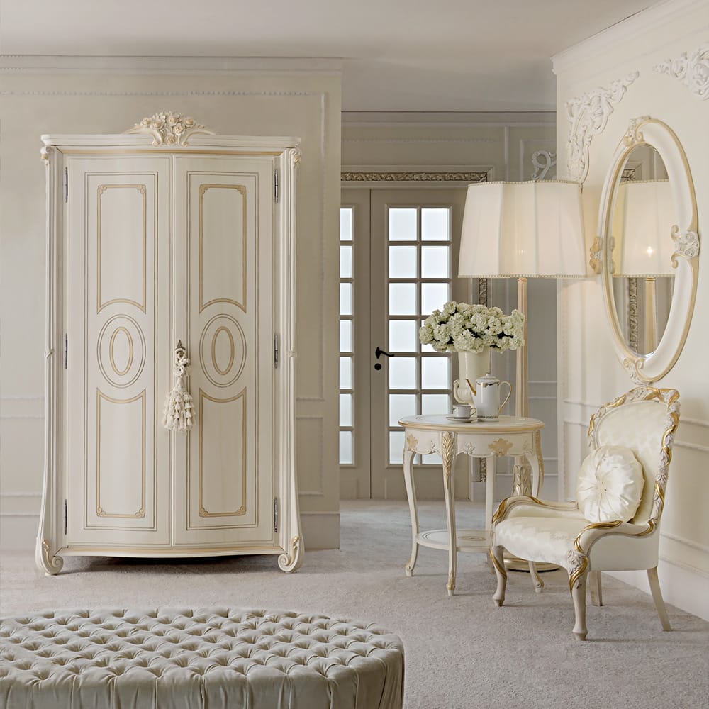 Luxury Ivory Italian 2 Door Wardrobe