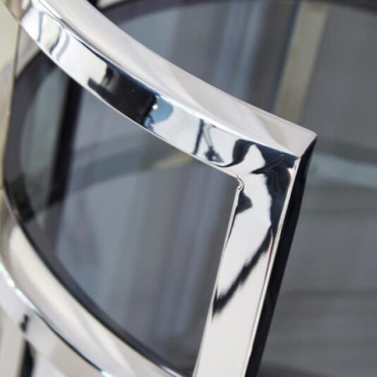 Luxury Silver Serving Trolley luxury silver serving trolley close up