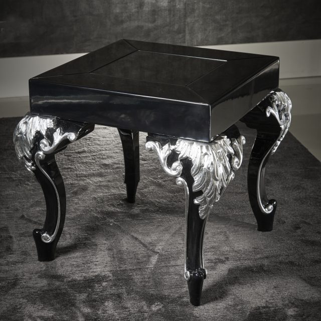 Modern Baroque Black Side Table
