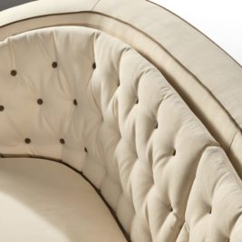 Modern Cream Faux Leather Sofa