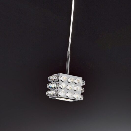 Modern Crystal Cube Pendant Light