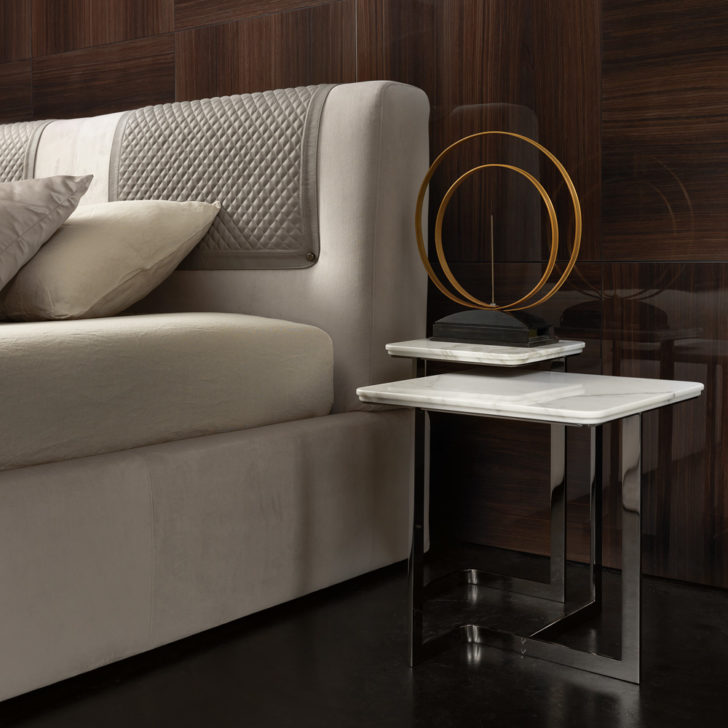 Modern Designer Marble Italian Bedside Table Nest