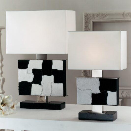 Small Modern Italian Black And White Hide Table Lamp Modern Italian Black And White Hide Table Lamp