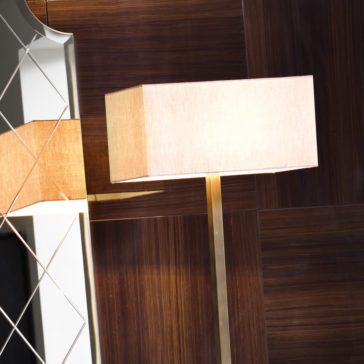 Modern Italian Burnished Brass And Ebony Floor Lamp Modern Italian Burnished Brass And Ebony Floor Lamp