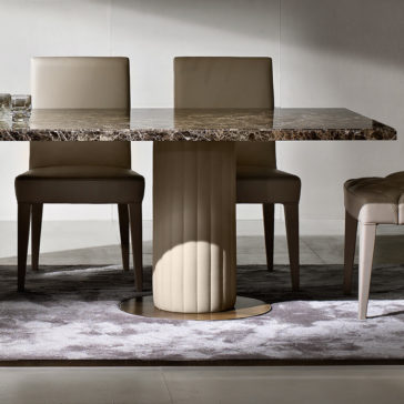 Modern Italian Designer Marble Dining Table Set
