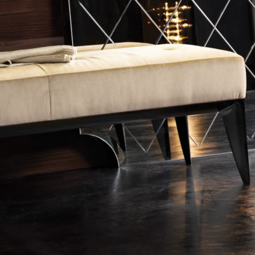 Modern Italian Designer Velvet Bench Modern Italian Designer Velvet Bench