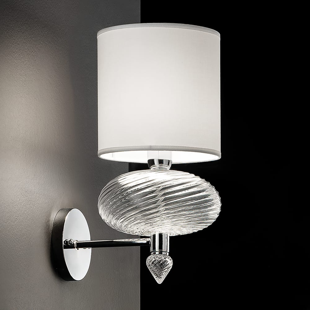 Modern Italian Handcrafted Murano Glass Wall Lamp