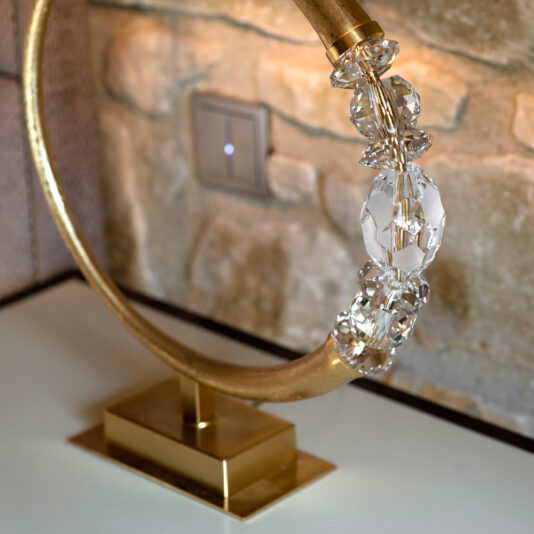 Modern Swarovski Crystal Gold Table Lamp