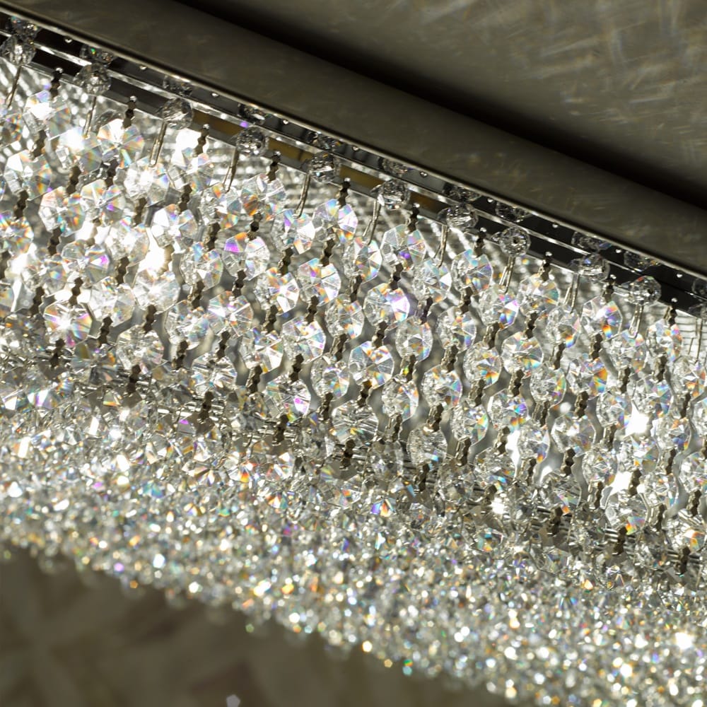 Luxury Square Cut Crystal Ceiling Light