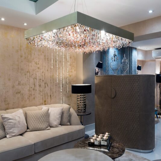 Opulent Multicolour Modern Square Chandelier Opulent Multicolour Modern Square Chandelier