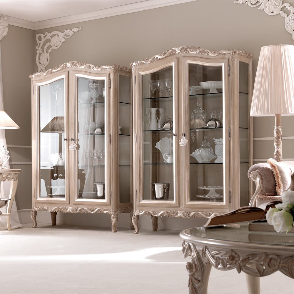 Ornate Designer Italian Display Cabinet