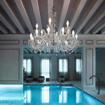 Outdoor Crystal Glass Chandelier