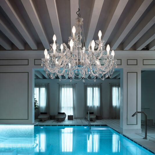 Outdoor Crystal Glass Chandelier