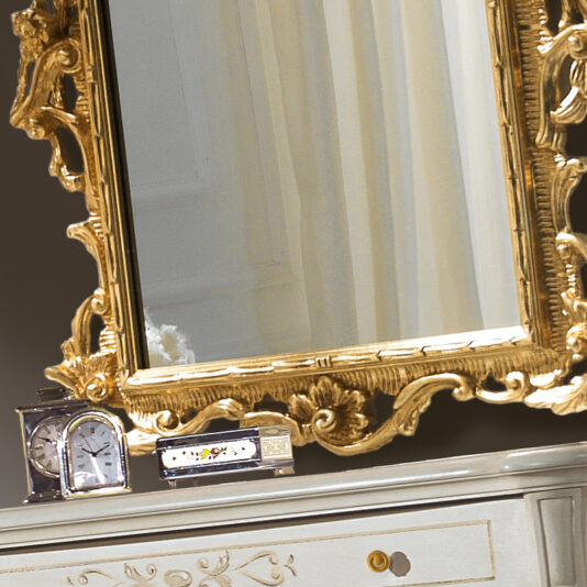 Lavish Gold Leaf Rococo Wall Mirror