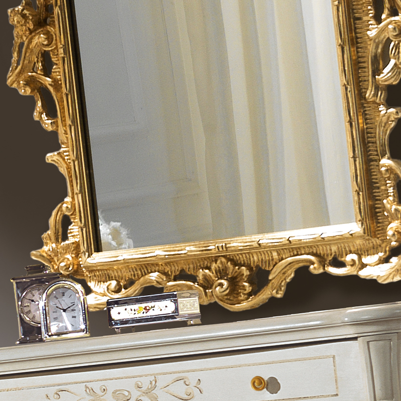 Reproduction Gold Leaf Rococo Wall Mirror