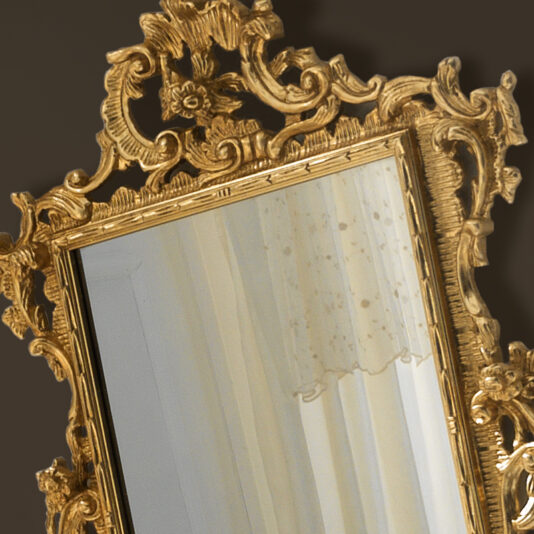 Lavish Gold Leaf Rococo Wall Mirror