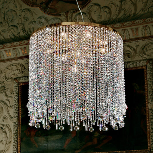Round Swarovski Crystal Chain Chandelier