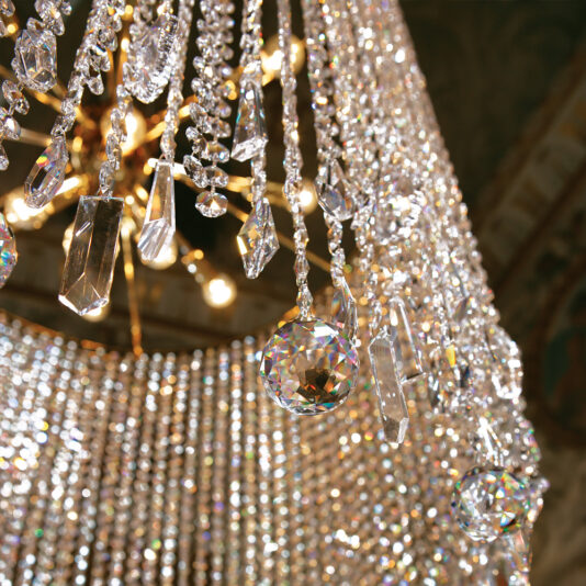 Round Crystal Chain Chandelier Round Swarovski Crystal Chain Chandelier