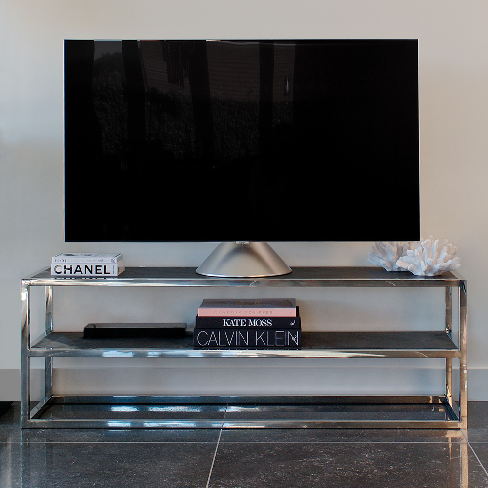 show home furniture, Black Oak Finish Modern TV Unit