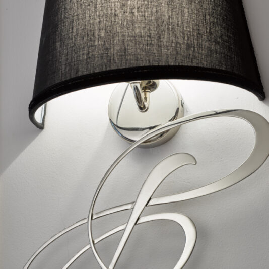 Luxury Designer Nickel Wall Light close up