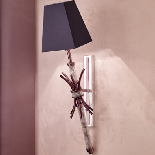 A Pair Of Luxury Purple Torch Wall Lights