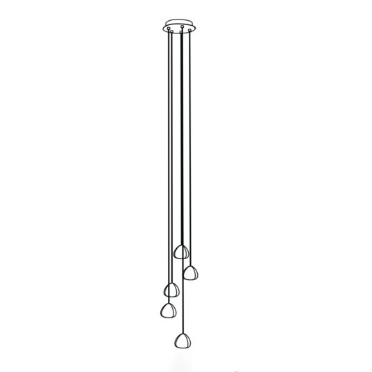 Silver Crystal Five Drop Pendant Light Silver Crystal Five Drop Pendant Light