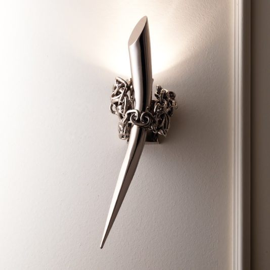 Small Contemporary Italian Silver Wall Light