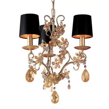 Small Modern Floral Design Gold Crystal Chandelier Small Modern Floral Design Gold Crystal Chandelier