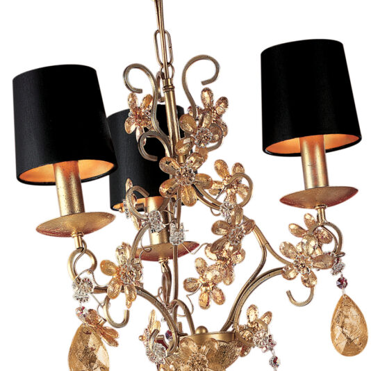 Small Modern Floral Design Gold Crystal Chandelier Small Modern Floral Design Gold Crystal Chandelier