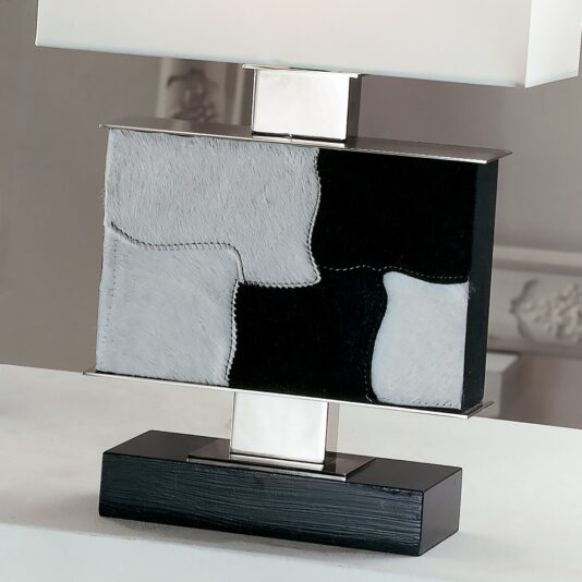 Small Modern Italian Black And White Hide Table Lamp Small Modern Italian Black And White Hide Table Lamp