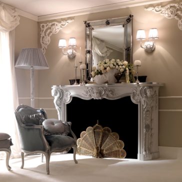 Statement Venetian Italian Mirror With Black Onyx