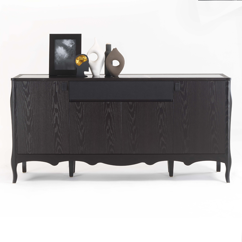 Stylish Italian Marble Topped Contemporary Sideboard