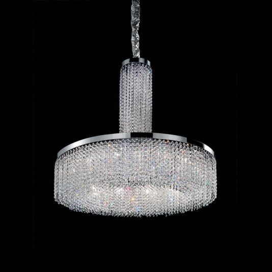 Swarovski Drop Crystal Round Chandelier