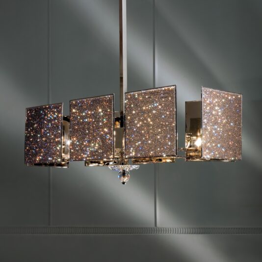 Unique Contemporary Swarovski Crystal Ceiling Light