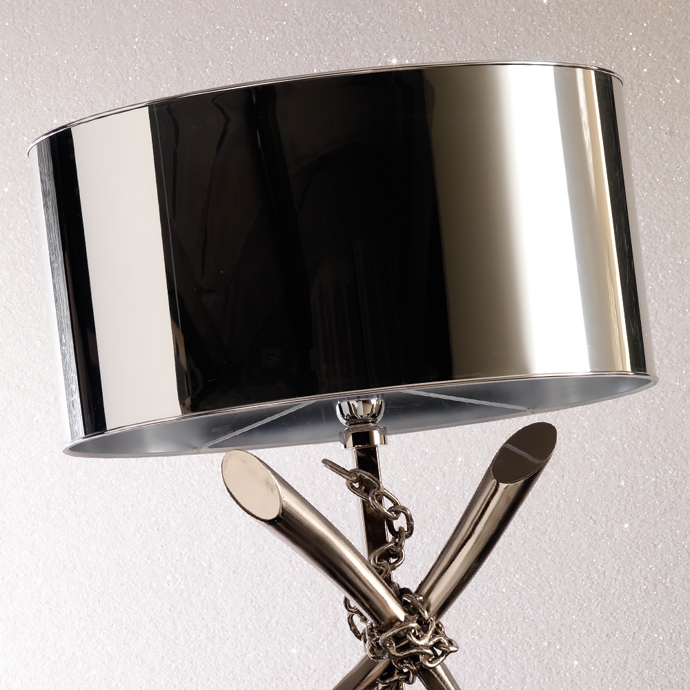 Unique Contemporary Italian Silver Table Lamp