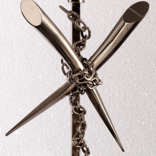 Unique Contemporary Italian Silver Table Lamp