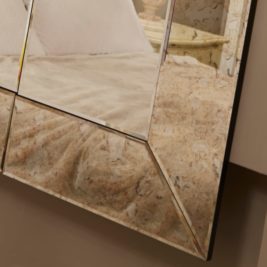 Venetian Antique Finish Flat Frame Mirror Sections - Made To Measure