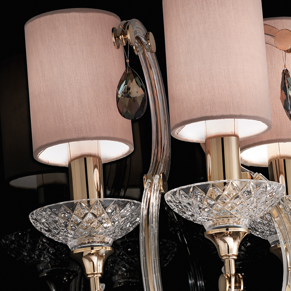 Exclusive Gold Plated Shaded Crystal Wall Light