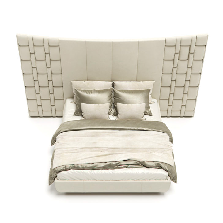 Contemporary Designer Bed With Feature Headboard