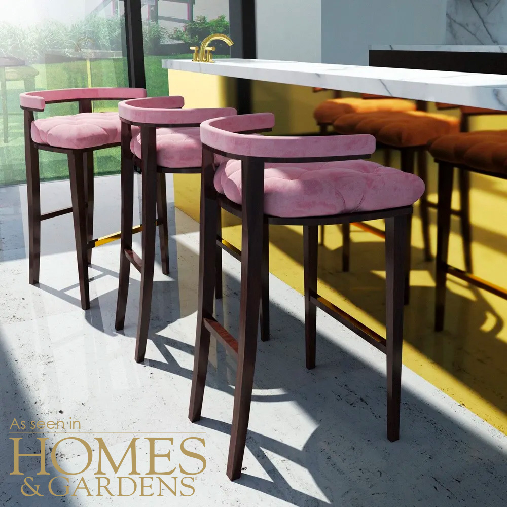 As seen in, bar stools 2, Homes and Gardens