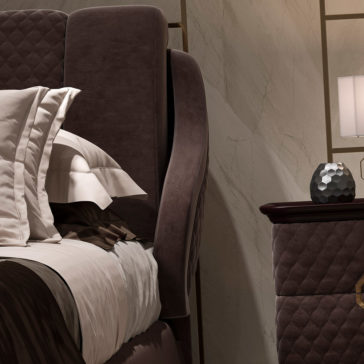 Luxurious Italian Faux Nubuck Leather Designer Bed Luxurious Italian Nubuck Leather Designer Bed