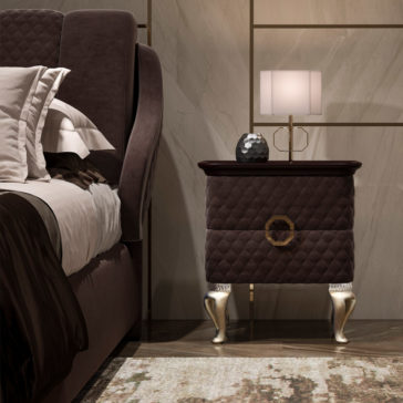 Luxurious Italian Faux Nubuck Leather Designer Bed Luxurious Italian Nubuck Leather Designer Bed