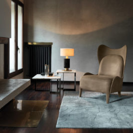 Contemporary Italian Designer Leather Porters Chair