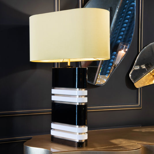 Designer High Gloss Lacquered Table Lamp