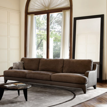 Designer Quilted Leather Italian Sofa Designer Quilted Leather Italian Sofa
