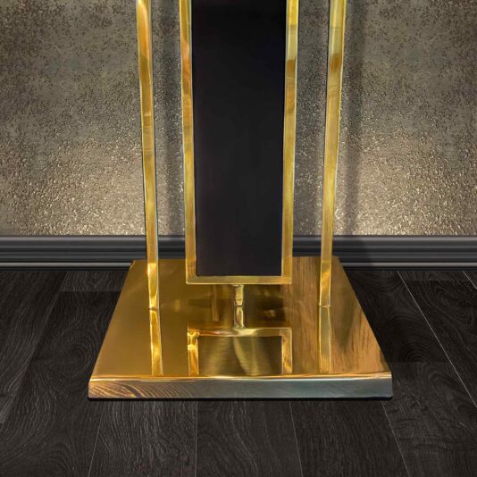 Designer Satin And Brass Floor Lamp Designer Satin And Brass Floor Lamp